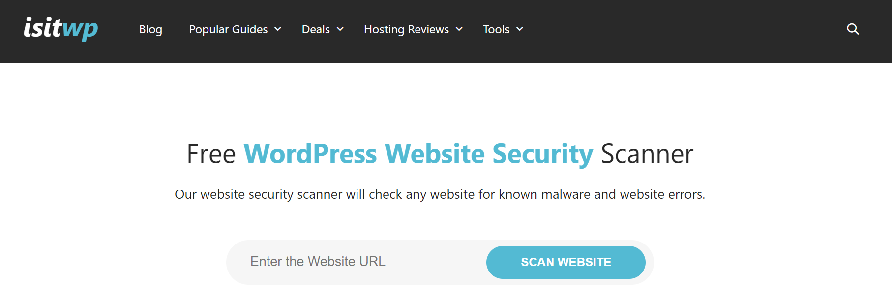 ابزار اسکن WordPress Website Security Scanner by IsItWP