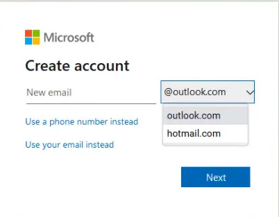 ساخت حساب کاربری در Outlook