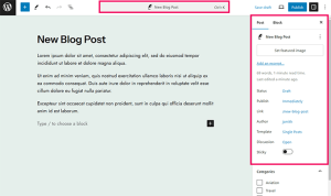 Consistent Editing Flow in Site and Block Editor