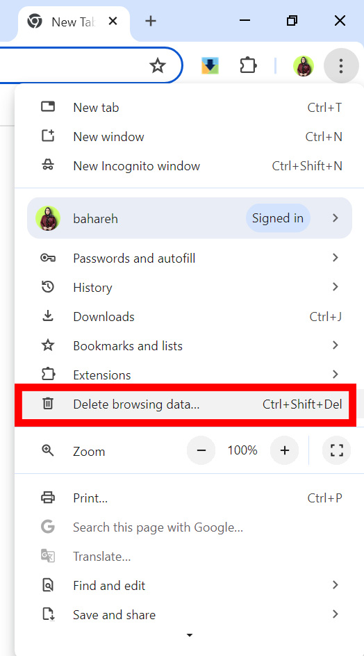 بارگذاری مجدد سایت یا پاک کردن کش