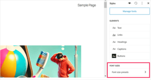 Font Library, Font Size Presets, and Fluid Typography