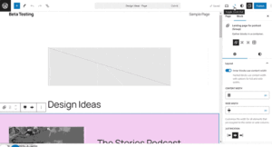 Zoom Out View for Site Editing