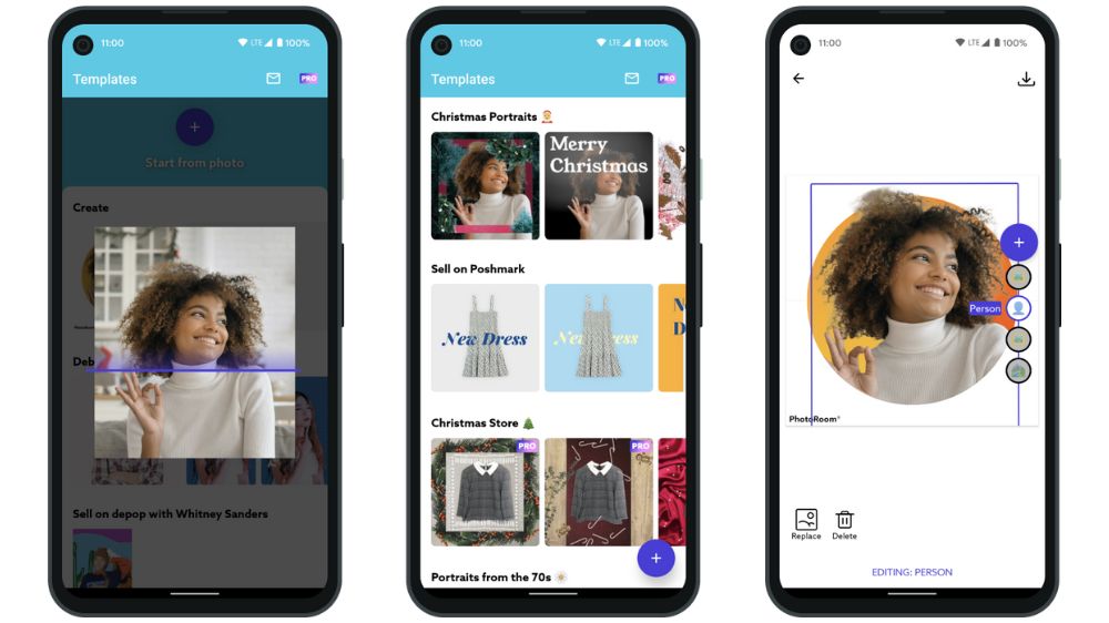 بشی از برنامه Photoroom