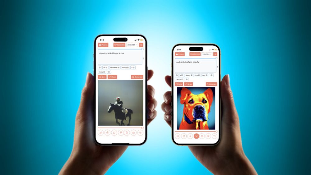 بخشی از برنامه Stable diffusion