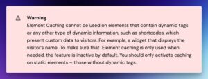 Another breaking change in Elementor 3 26 Element Caching