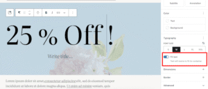 Enhanced Design Options in Several Blocks

